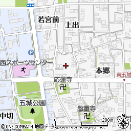 愛知県一宮市東五城上川田周辺の地図