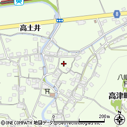京都府綾部市高津町西地周辺の地図