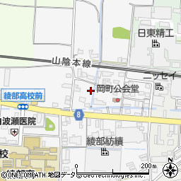 京都府綾部市岡町堂ノ前周辺の地図