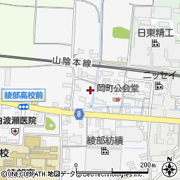 京都府綾部市岡町（堂ノ前）周辺の地図