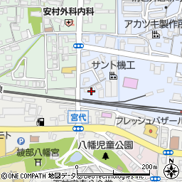 京都府綾部市井倉新町宮坂周辺の地図