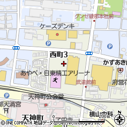 京都府綾部市西町3丁目周辺の地図