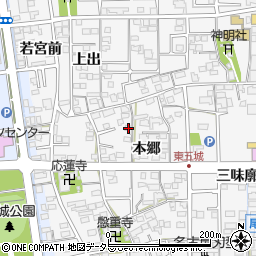 愛知県一宮市東五城本郷533-1周辺の地図
