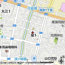 〒491-0861 愛知県一宮市泉の地図