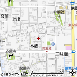愛知県一宮市東五城本郷544周辺の地図