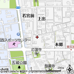 愛知県一宮市東五城上川田222周辺の地図