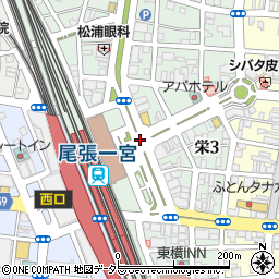 尾張一宮駅周辺の地図