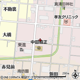 愛知県一宮市北小渕中田周辺の地図