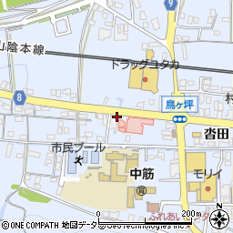 京都府綾部市大島町二反田周辺の地図