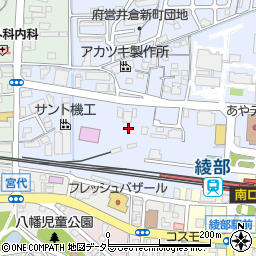 京都府綾部市井倉新町周辺の地図