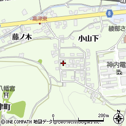 京都府綾部市高津町両岡谷周辺の地図