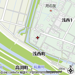 岐阜県大垣市浅西1丁目182周辺の地図