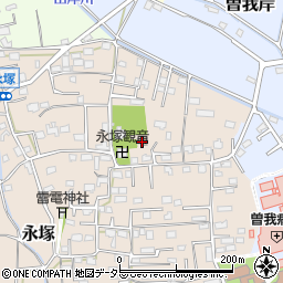 永塚公民館周辺の地図