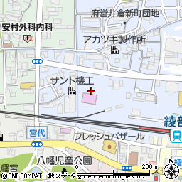 京都府綾部市井倉新町上大橋周辺の地図
