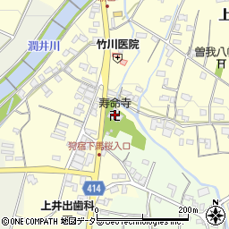 寿命寺周辺の地図