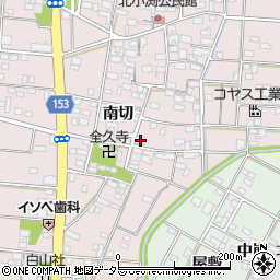 愛知県一宮市北小渕南切1351-2周辺の地図