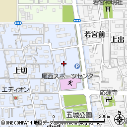 愛知県一宮市西五城中川田周辺の地図