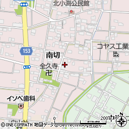 愛知県一宮市北小渕南切1351周辺の地図