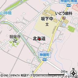 愛知県春日井市神屋町北海道周辺の地図