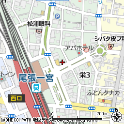 オリックスレンタカー一宮駅前店周辺の地図