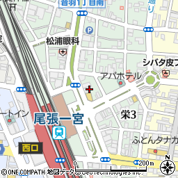 愛知県一宮市栄周辺の地図