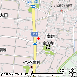 愛知県一宮市北小渕南切40周辺の地図