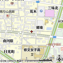 愛知県一宮市大和町馬引（郷東）周辺の地図