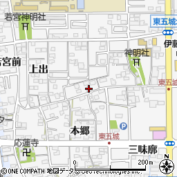 愛知県一宮市東五城南田尾730周辺の地図