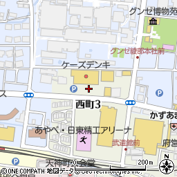 京都府綾部市西町（３丁目北大坪）周辺の地図