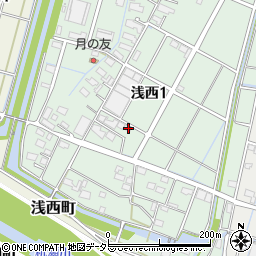 岐阜県大垣市浅西1丁目154周辺の地図