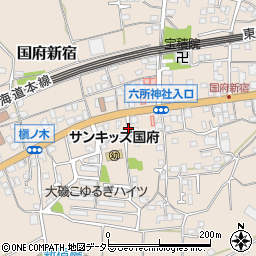 神奈川県中郡大磯町国府新宿166周辺の地図