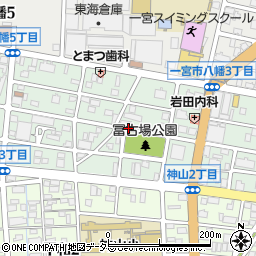 愛知県一宮市神山周辺の地図