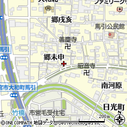 愛知県一宮市大和町馬引郷未申周辺の地図