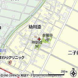 愛知県江南市曽本町幼川添周辺の地図