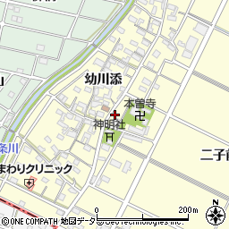 愛知県江南市曽本町（幼川添）周辺の地図