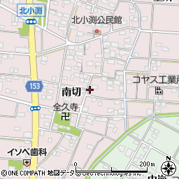 愛知県一宮市北小渕南切周辺の地図