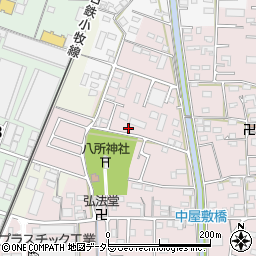 愛知県小牧市東田中192-3周辺の地図
