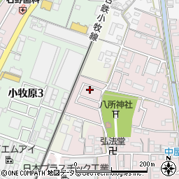 愛知県小牧市東田中21周辺の地図