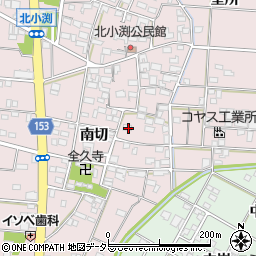 愛知県一宮市北小渕南切1439周辺の地図