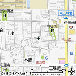 愛知県一宮市東五城南田尾738周辺の地図