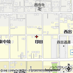 愛知県一宮市大和町馬引印田周辺の地図