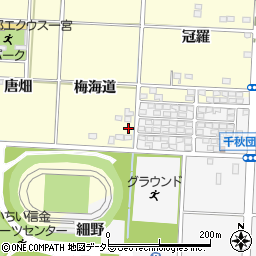 愛知県一宮市千秋町浮野梅海道周辺の地図
