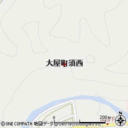 兵庫県養父市大屋町須西周辺の地図