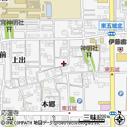 愛知県一宮市東五城南田尾17周辺の地図
