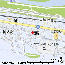 京都府綾部市大島町（坂尻）周辺の地図