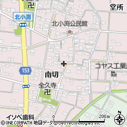 愛知県一宮市北小渕六貫田周辺の地図