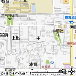 愛知県一宮市東五城南田尾18周辺の地図