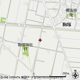 岐阜県羽島市竹鼻町駒塚周辺の地図
