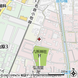 愛知県小牧市東田中186周辺の地図