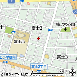 愛知県一宮市富士周辺の地図